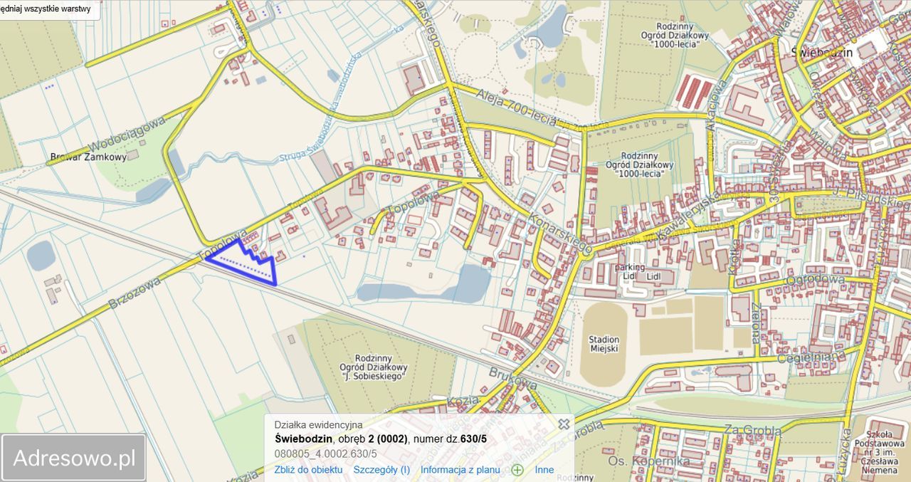 Działka inwestycyjna Świebodzin, ul. Topolowa. Zdjęcie 1