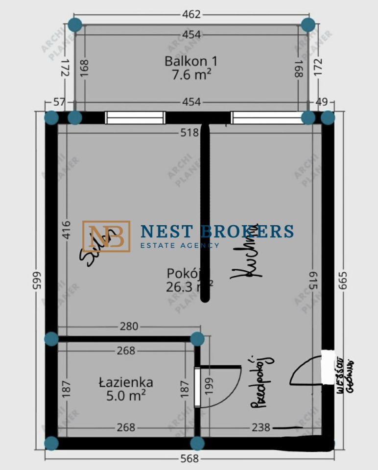 Mieszkanie 2-pokojowe Kraków Podgórze, ul. Daliowa. Zdjęcie 8