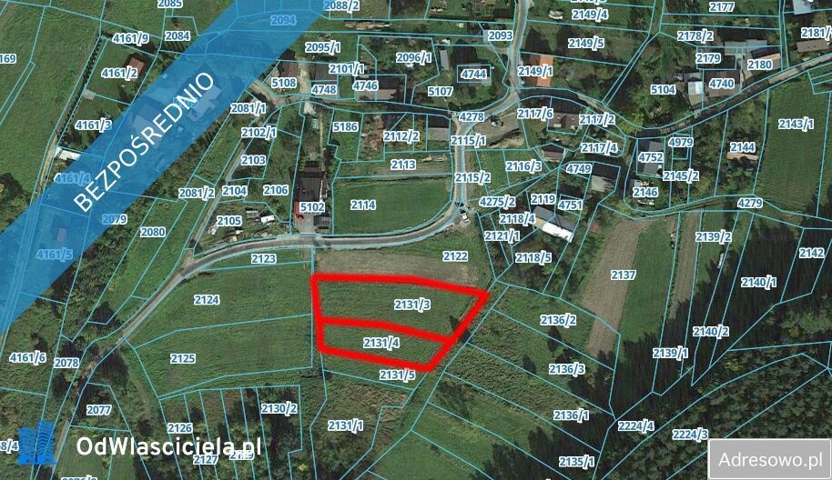 Działka rolno-budowlana Zembrzyce Koźle