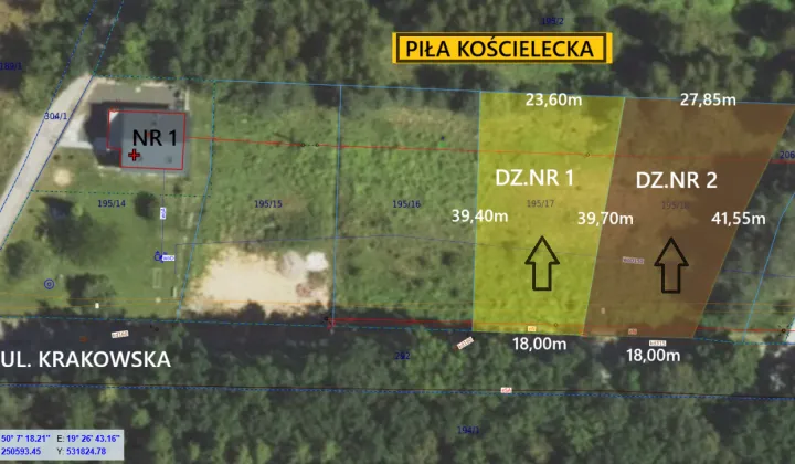 Działka budowlana Piła Kościelecka Gajówka, ul. Krakowska