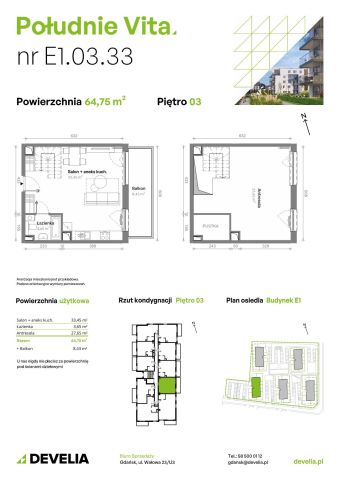 Mieszkanie 3-pokojowe Gdańsk Orunia Górna, ul. Kazimierza Wielkiego. Zdjęcie 7