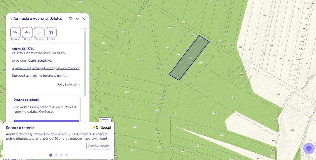 Działka leśna Sudzin. Zdjęcie 2