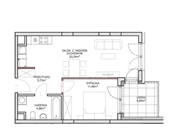 Mieszkanie 2-pokojowe Łódź, ul. Rajmunda Rembielińskiego. Zdjęcie 10
