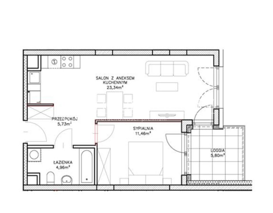 Mieszkanie 2-pokojowe Łódź, ul. Rajmunda Rembielińskiego. Zdjęcie 10