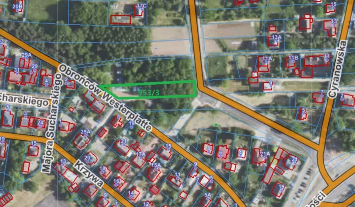Działka budowlana Mielec Stary Mielec, Czesława Miłosza/Obrońców Westerplatte