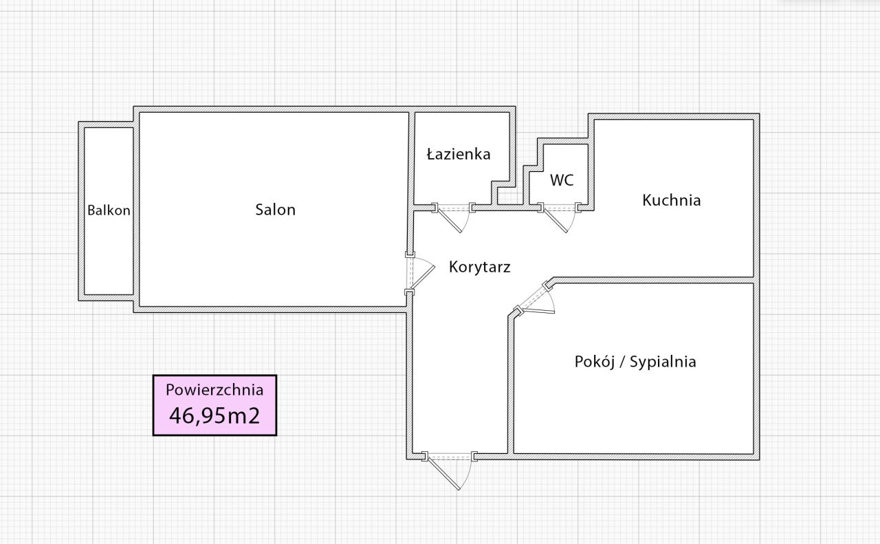 Mieszkanie 2-pokojowe Łódź Bałuty, ul. Zgierska. Zdjęcie 2