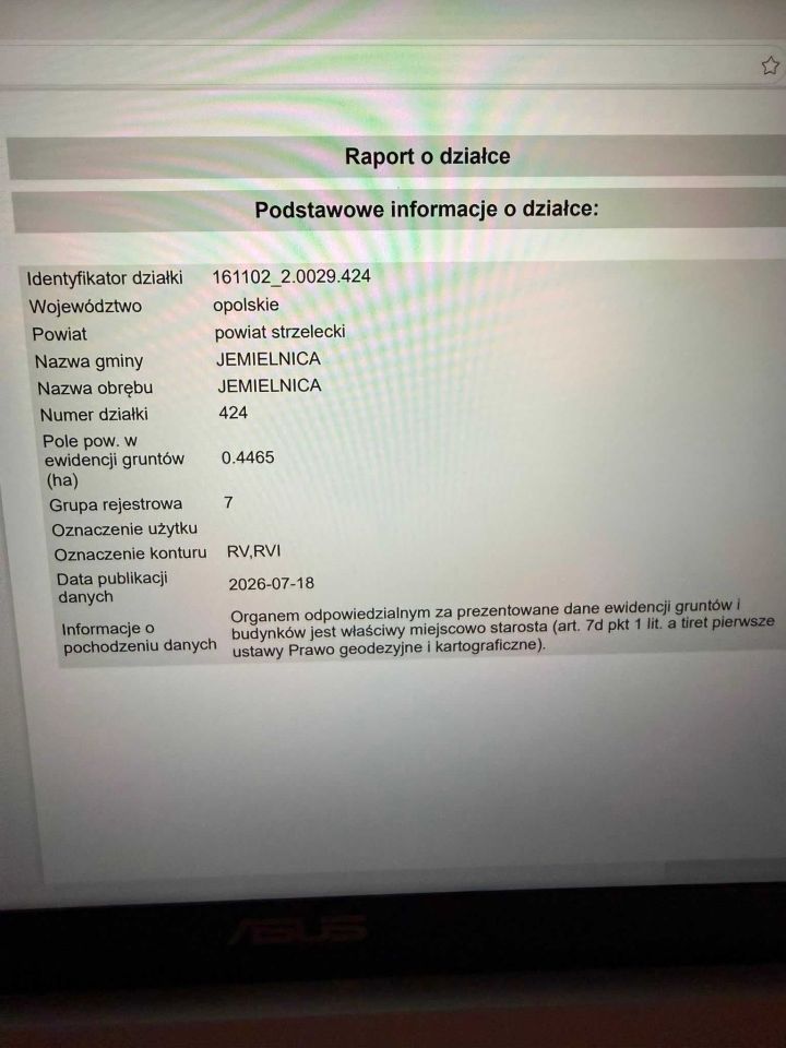 Działka rolno-budowlana Jemielnica, ul. Modrzejewskiej. Zdjęcie 3