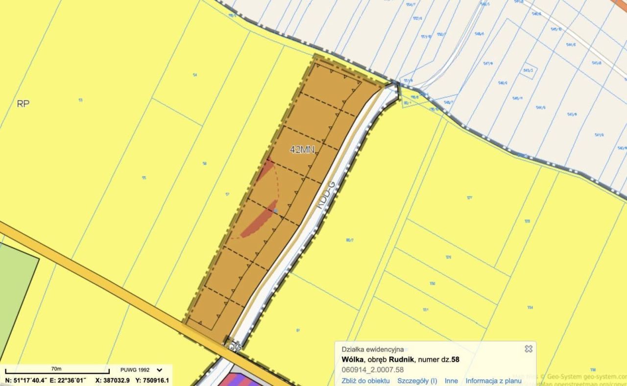 Działka budowlana Rudnik. Zdjęcie 1
