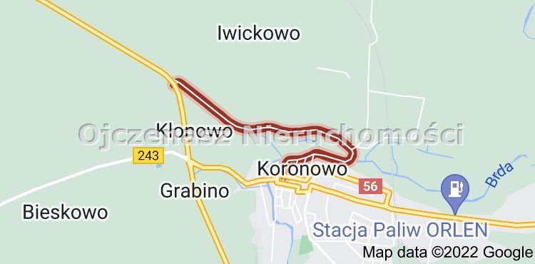 Działka inwestycyjna Koronowo