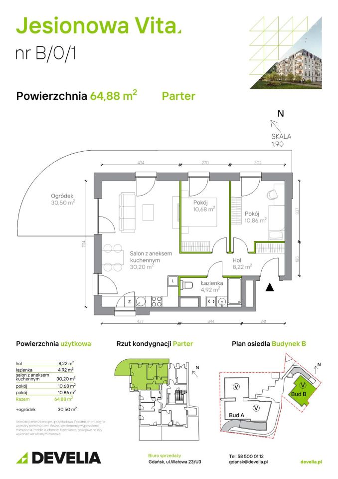 Mieszkanie 3-pokojowe Gdańsk Wrzeszcz, ul. Jesionowa. Zdjęcie 6