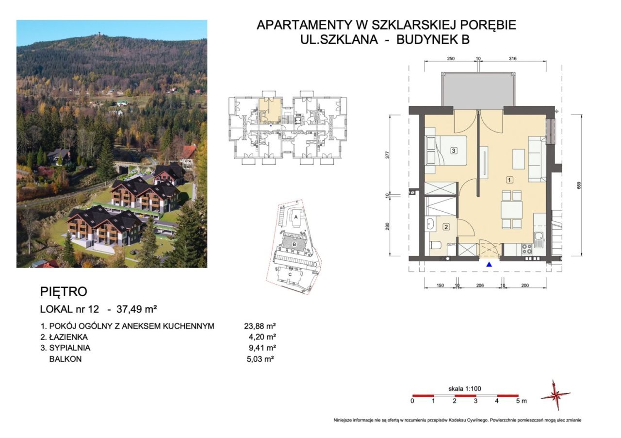 Mieszkanie 2-pokojowe Szklarska Poręba. Zdjęcie 11