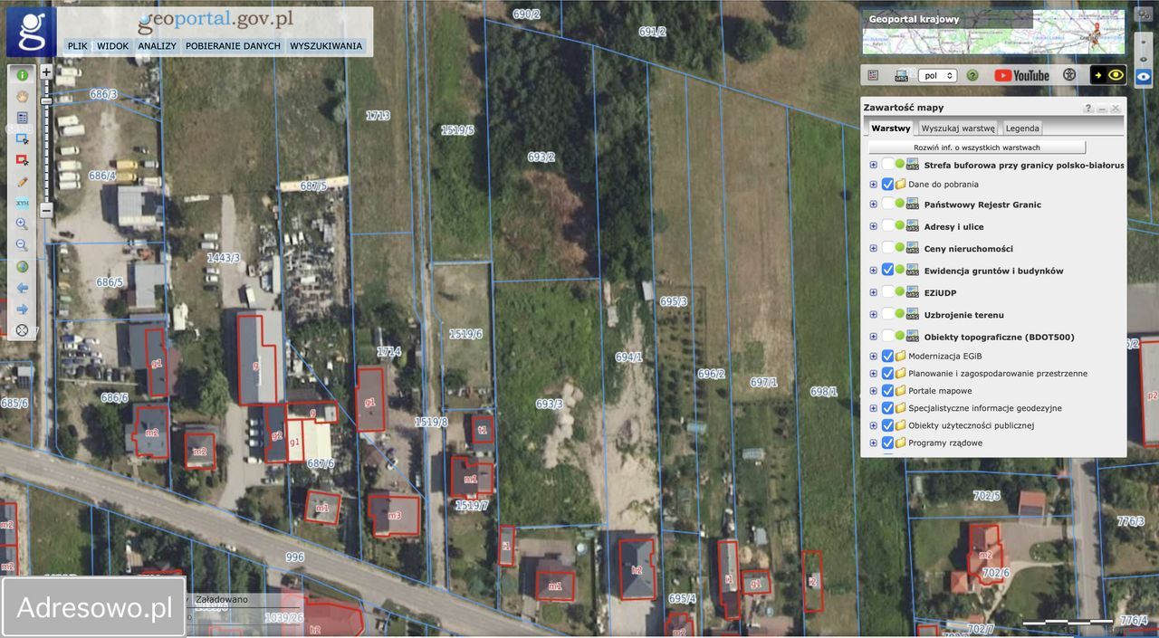 Działka rolna Nadma, ul. Stara