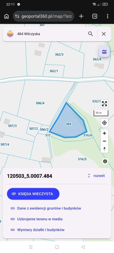 Działka rolna Wilczyska. Zdjęcie 2