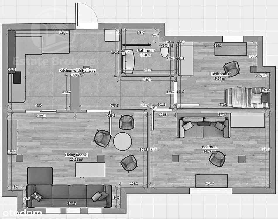 Mieszkanie 3-pokojowe Wrocław Krzyki, ul. Łódzka. Zdjęcie 16