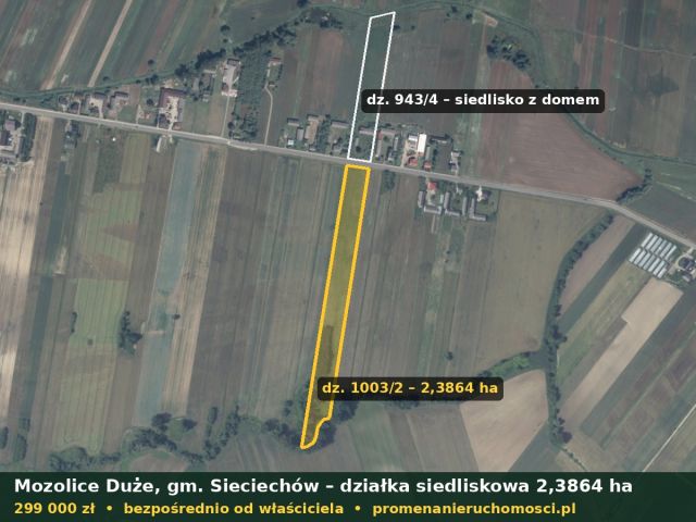 Działka siedliskowa Mozolice Duże. Zdjęcie 1