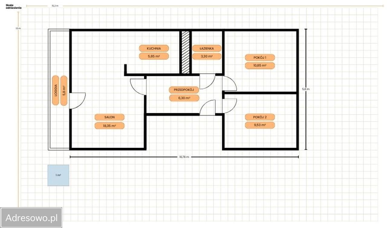 Mieszkanie 3-pokojowe Ruda Śląska Wirek, ul. Obrońców Westerplatte. Zdjęcie 18