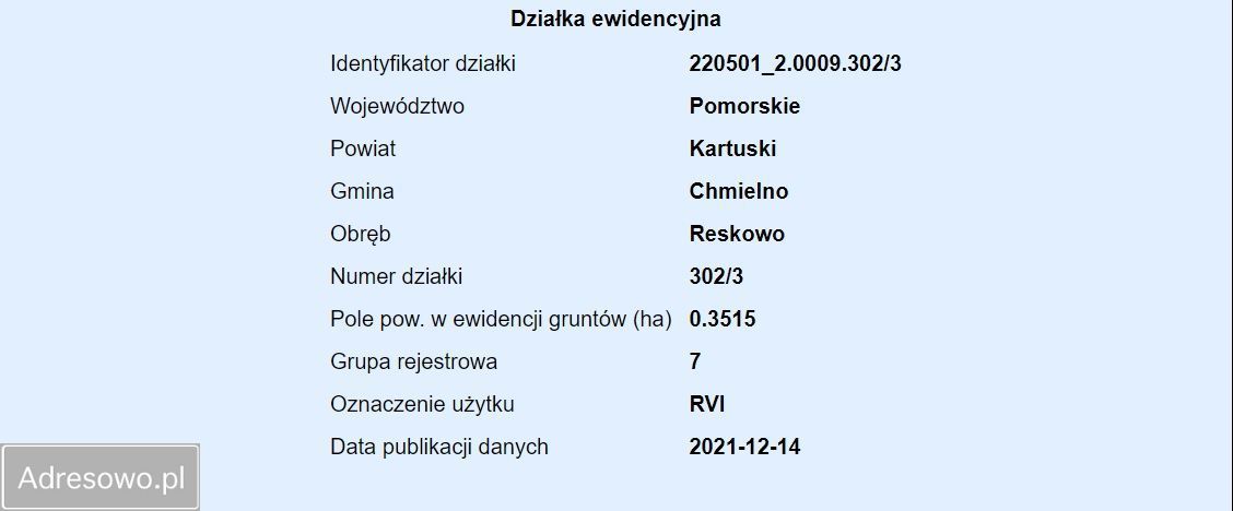 Działka rolno-budowlana Reskowo. Zdjęcie 6