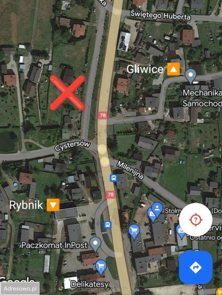 Działka budowlana Rybnik Ochojec, ul. Rybnicka