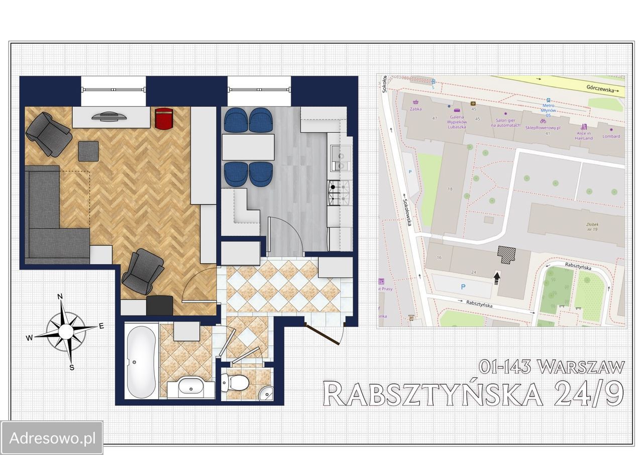 Mieszkanie 2-pokojowe Warszawa Wola, ul. Sokołowska. Zdjęcie 12