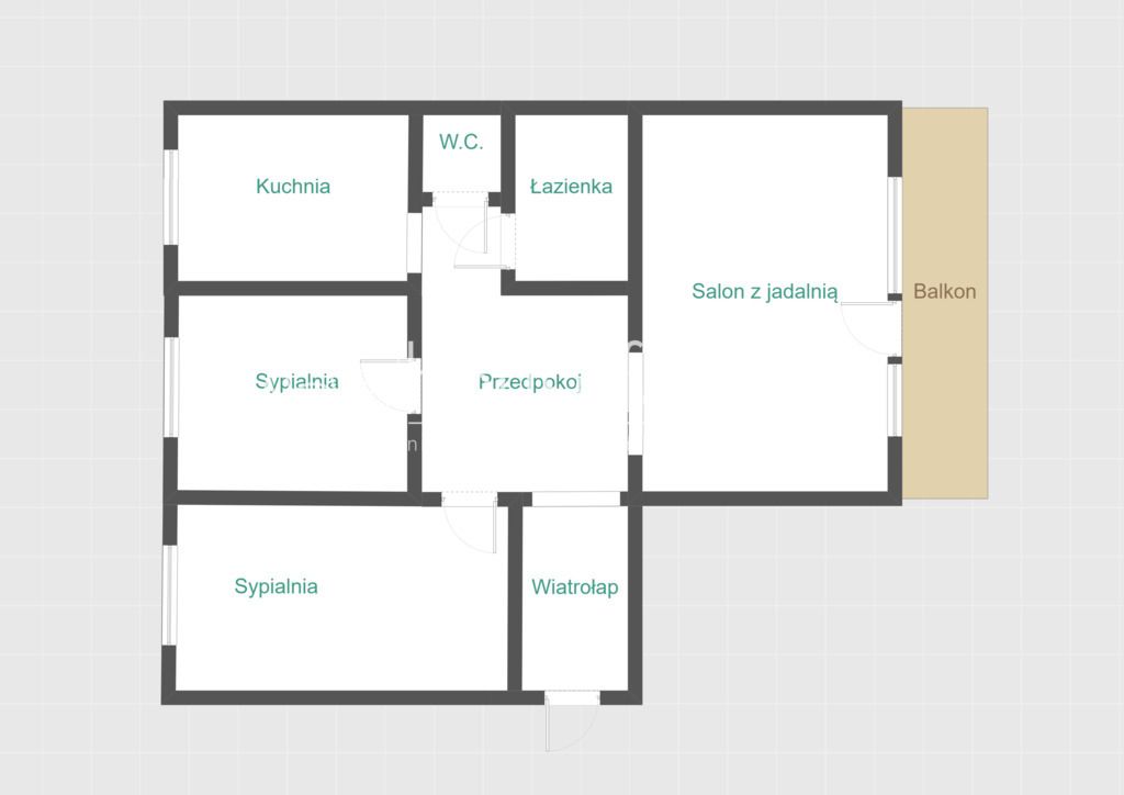 Mieszkanie 3-pokojowe Łódź Radogoszcz. Zdjęcie 13