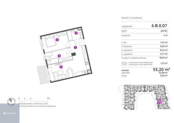 Mieszkanie 3-pokojowe Gliwice, ul. Szafirowa. Zdjęcie 12
