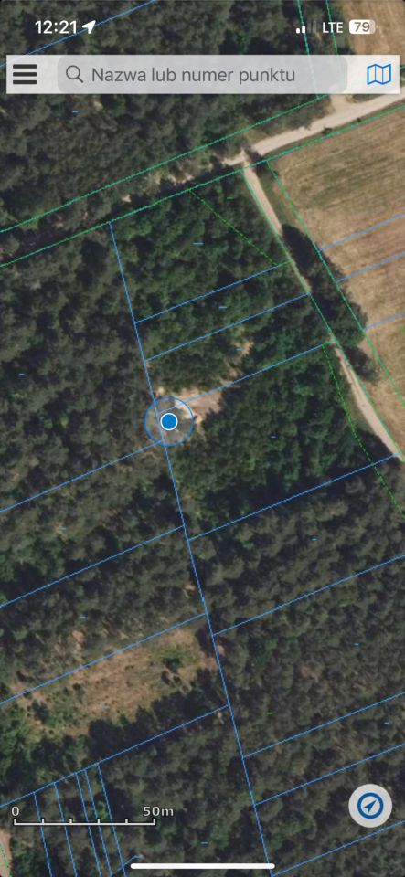 Działka leśna Markowo-Wólka