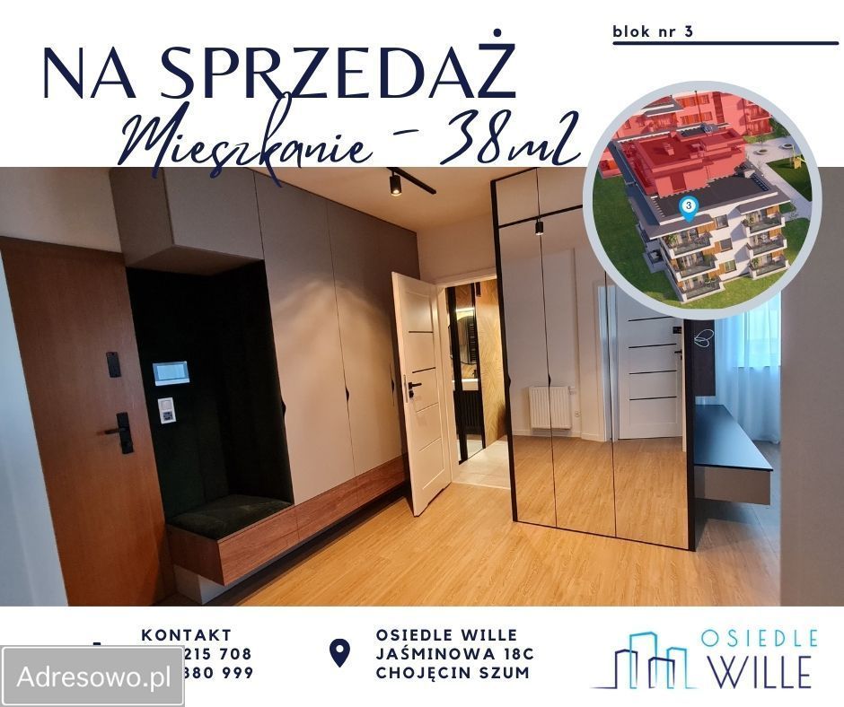 Mieszkanie 2-pokojowe Chojęcin-Szum, ul. Jaśminowa