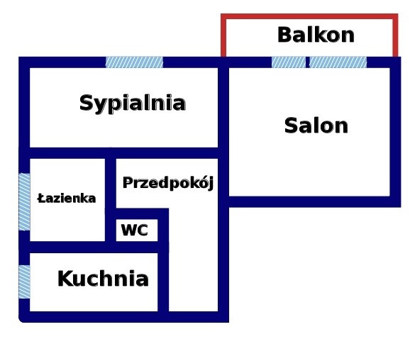 Mieszkanie 2-pokojowe Myszków Centrum, ul. Kwiatkowskiego. Zdjęcie 1