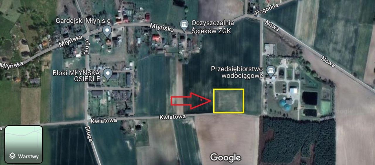 Działka budowlana Gardeja, ul. Kwiatowa. Zdjęcie 2