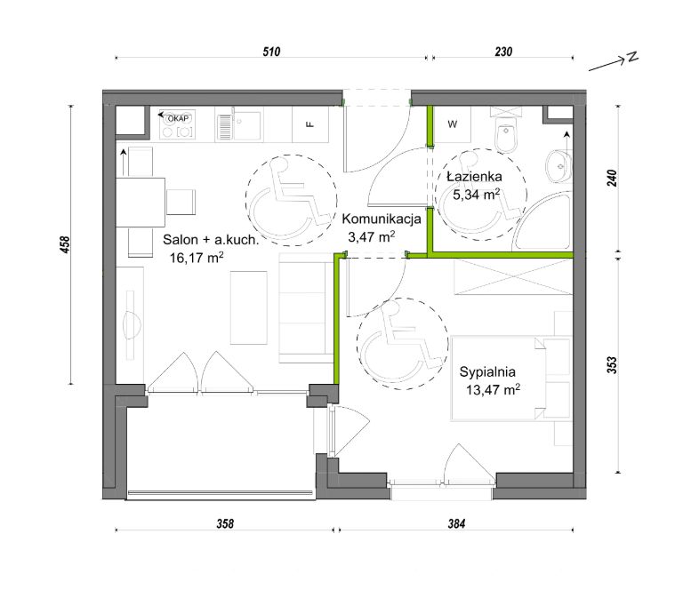 Mieszkanie 2-pokojowe Wrocław Ołtaszyn, ul. Orawska. Zdjęcie 8