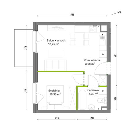Mieszkanie 2-pokojowe Wrocław Ołtaszyn, ul. Orawska. Zdjęcie 8
