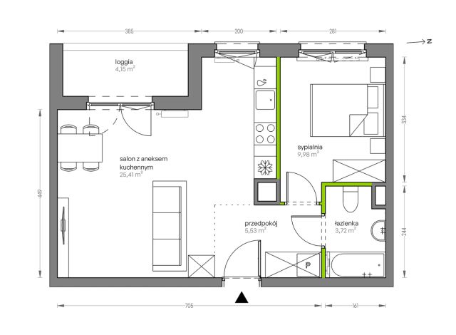 Mieszkanie 2-pokojowe Kraków Płaszów, ul. Myśliwska. Zdjęcie 25