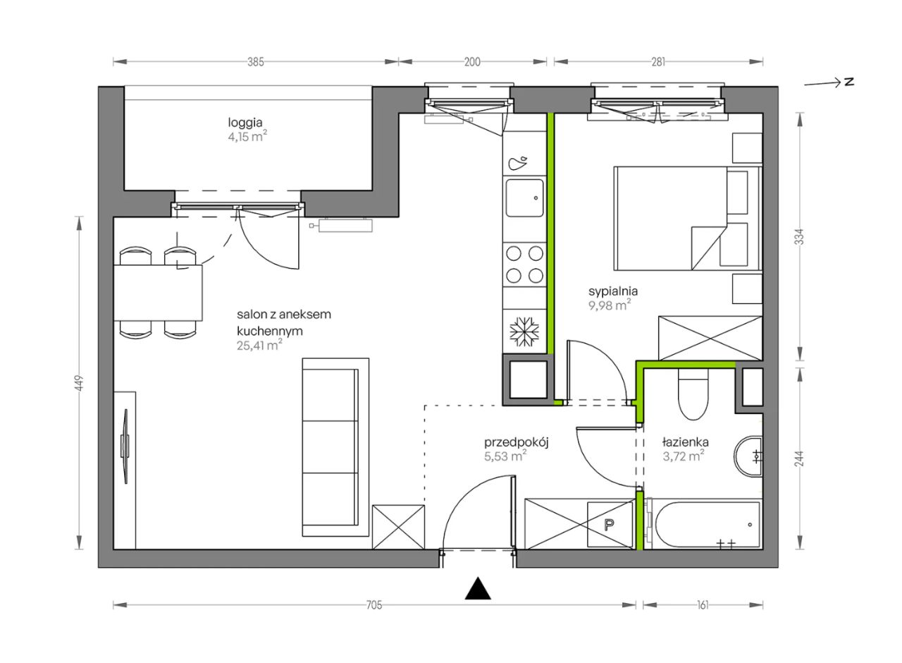 Mieszkanie 2-pokojowe Kraków Płaszów, ul. Myśliwska. Zdjęcie 25