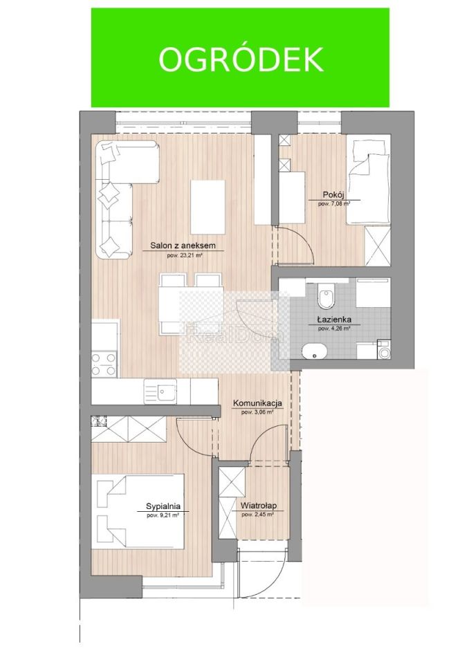 Mieszkanie 3-pokojowe Kraków Dębniki, ul. Spacerowa. Zdjęcie 5