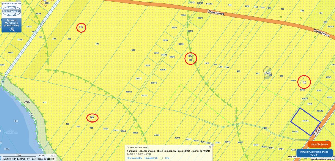 Działka rekreacyjna Dziekanów Polski, ul. Błotna. Zdjęcie 3