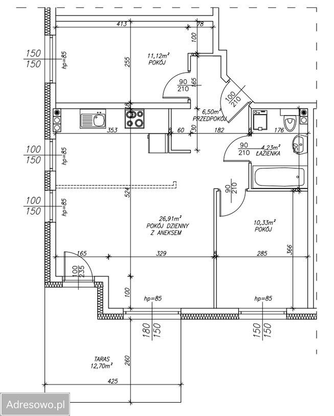 Mieszkanie 3-pokojowe Radwanice, ul. Dębowa. Zdjęcie 2