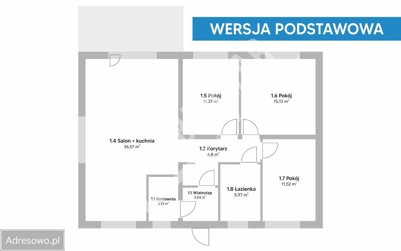dom wolnostojący, 3 pokoje Kontrewers. Zdjęcie 2