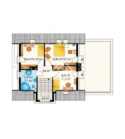 dom wolnostojący, 4 pokoje Szarów. Zdjęcie 12