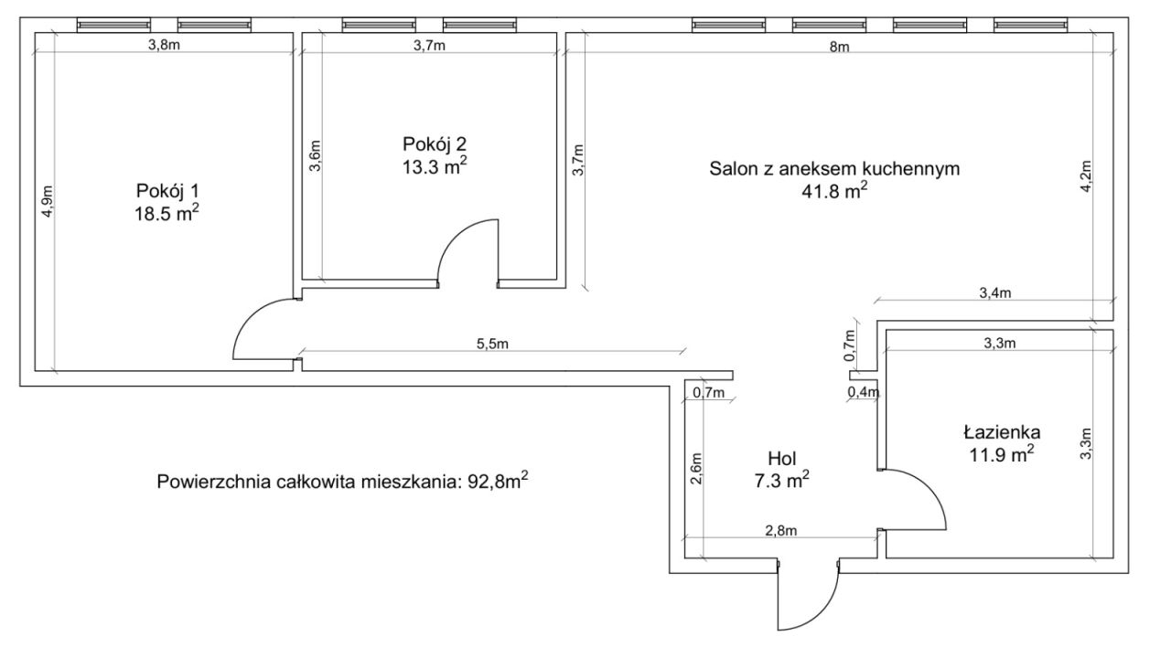 Mieszkanie 3-pokojowe Radom Śródmieście, ul. Stanisława Moniuszki. Zdjęcie 14