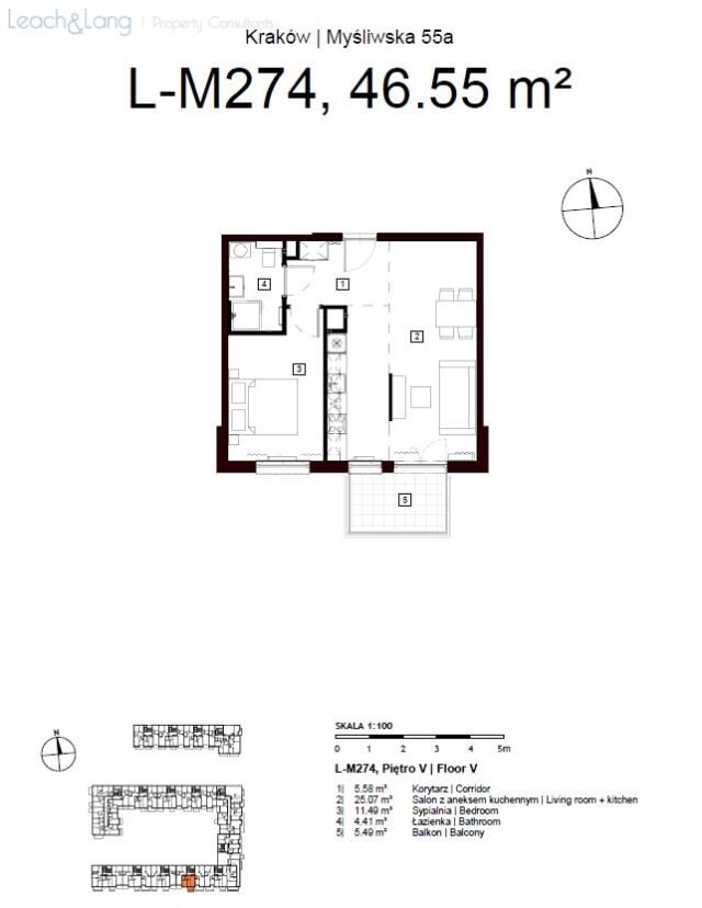 Mieszkanie 2-pokojowe Kraków Podgórze, ul. Myśliwska. Zdjęcie 12