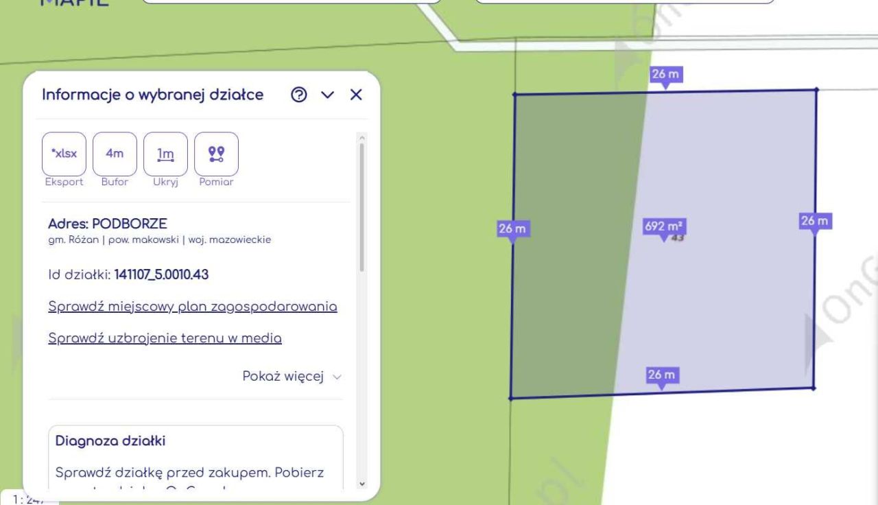 Działka budowlana Podborze. Zdjęcie 1