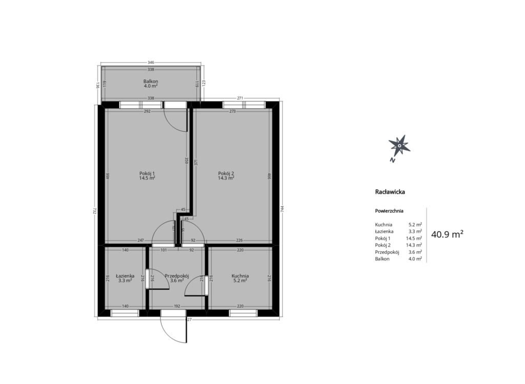 Mieszkanie 2-pokojowe Wrocław Krzyki, ul. Racławicka. Zdjęcie 19