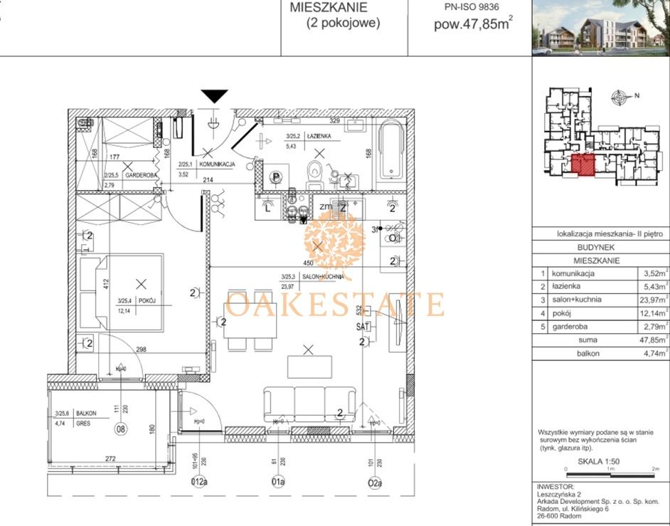 Mieszkanie 2-pokojowe Kielce, ul. Bąkowa. Zdjęcie 22