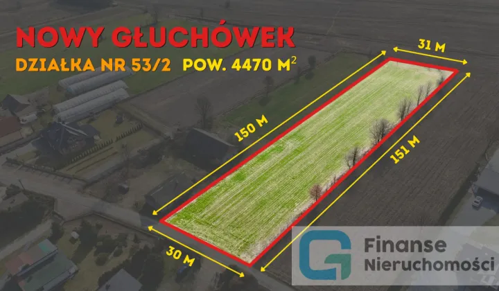 Działka inwestycyjna Głuchówek