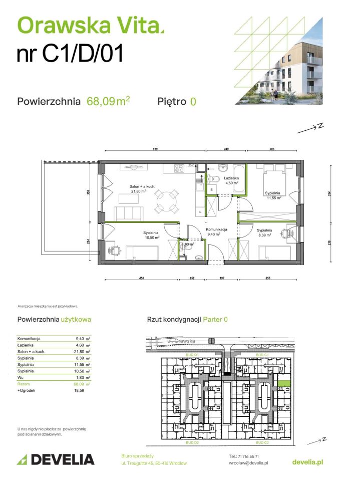 Mieszkanie 4-pokojowe Wrocław Ołtaszyn, ul. Orawska. Zdjęcie 8