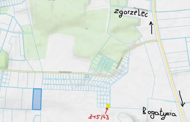 Działka budowlana Koźlice, ul. Bukowa. Zdjęcie 1