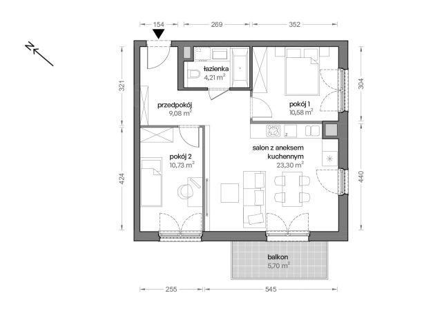 Mieszkanie 3-pokojowe Katowice Brynów, ul. Ceglana. Zdjęcie 7