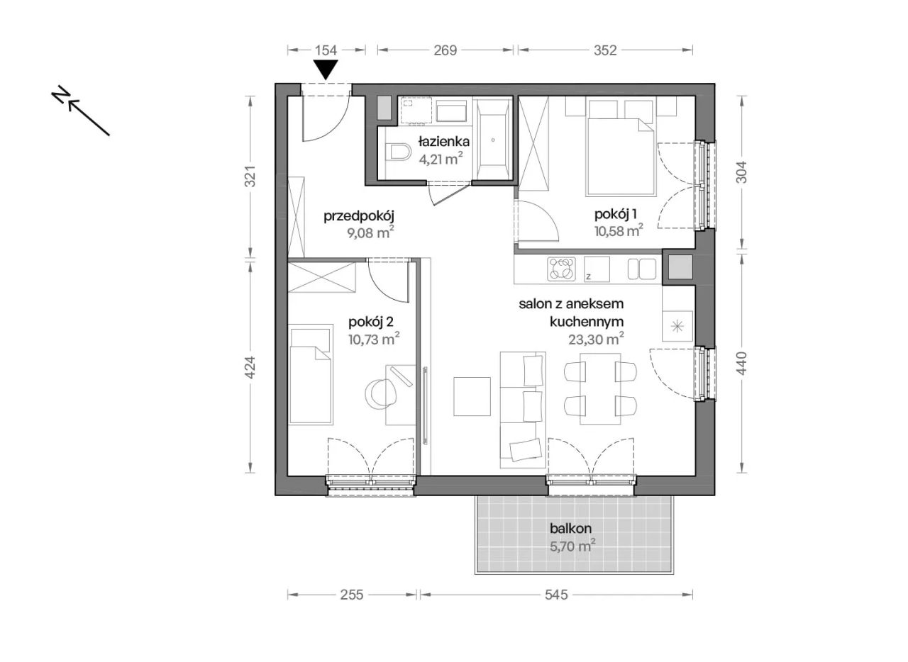 Mieszkanie 3-pokojowe Katowice Brynów, ul. Ceglana. Zdjęcie 7