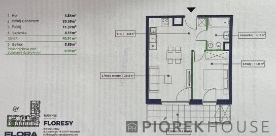 Mieszkanie 2-pokojowe Warszawa Mokotów, ul. Cybernetyki. Zdjęcie 1