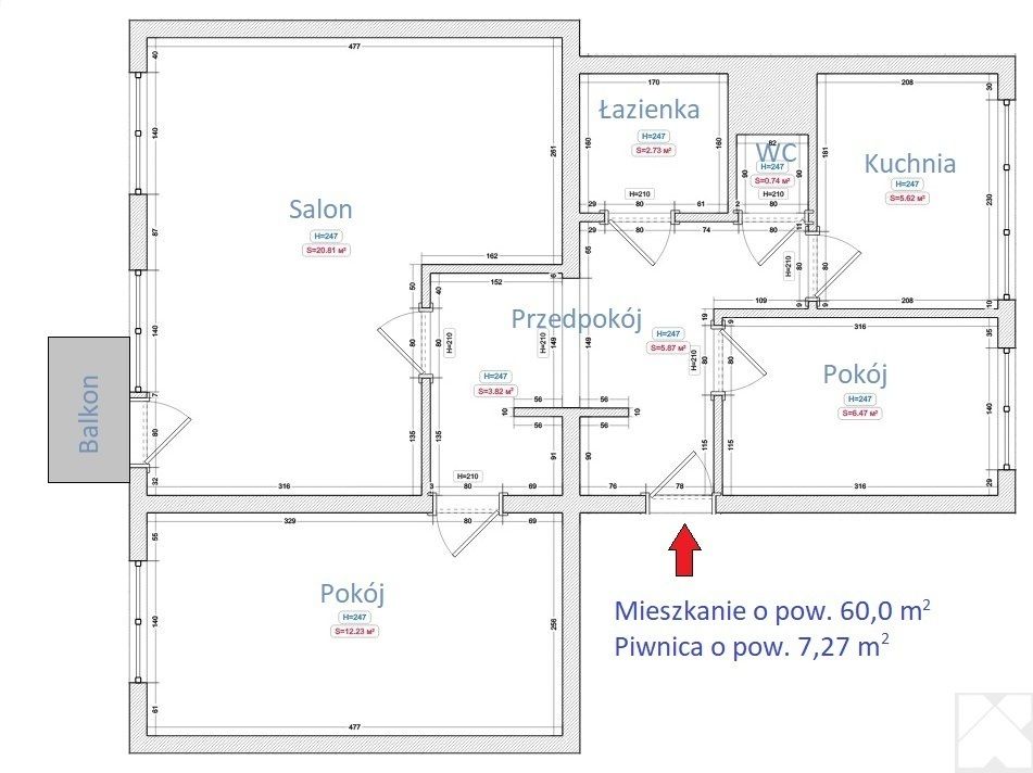 Mieszkanie 3-pokojowe Przemyśl, ul. Żołnierzy 2 Korpusu Polskiego. Zdjęcie 20